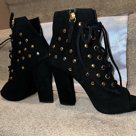 Black & Gold Suede Giuseppe Zanotti Vicini -PCS Unique - Picture 6 of 8